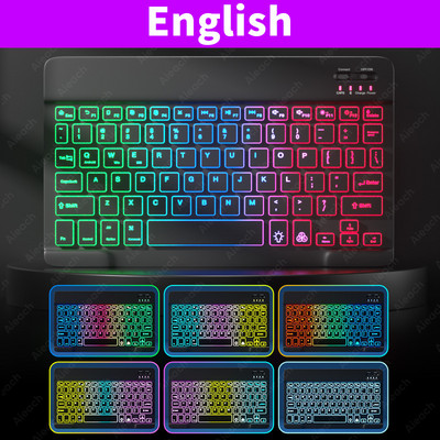 Za iPad Tipkovnica s pozadinskim osvjetljenjem Bežična tipkovnica Bluetooth-kompatibilna Za Samsung Xiaomi Huawei Apple Phone Laptop Tablet Tipkovnica