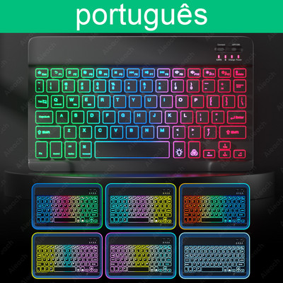 Za iPad Tipkovnica s pozadinskim osvjetljenjem Bežična tipkovnica Bluetooth-kompatibilna Za Samsung Xiaomi Huawei Apple Phone Laptop Tablet Tipkovnica