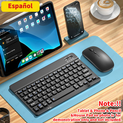 AIEACH Bluetooth Tablet billentyűzet iPadhez Lenovo Xiaomi Samsung vezeték nélküli billentyűzetek egér iOS Android Windows Phone billentyűzethez