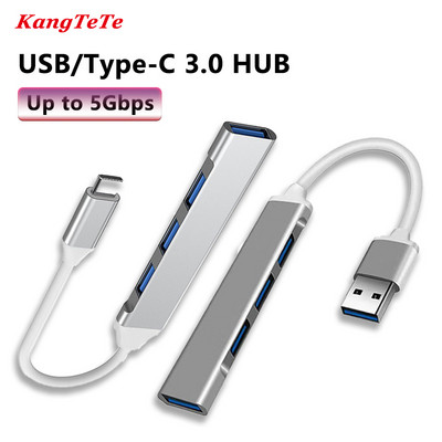 4 portos USB Type C 3.0 hub dokkolóállomás iPad PC-hez Számítógép-tartozékok Multiport HUB High Speed Splitter 3.0/2.0 portok
