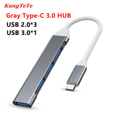 Stație de andocare Hub USB tip C 3.0 cu 4 porturi pentru PC iPad Accesorii pentru computer HUB multiport Splitter de mare viteză porturi 3.0/2.0