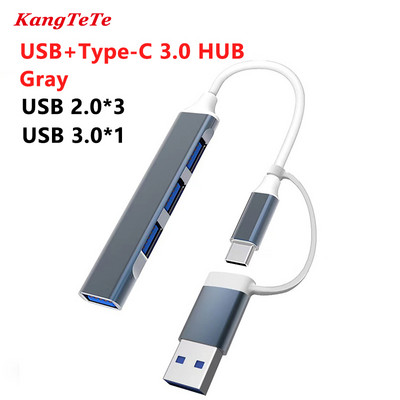 Stație de andocare Hub USB tip C 3.0 cu 4 porturi pentru PC iPad Accesorii pentru computer HUB multiport Splitter de mare viteză porturi 3.0/2.0