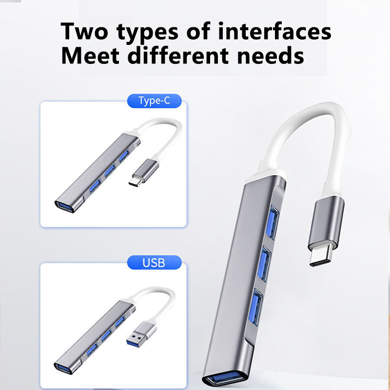 Stație de andocare Hub USB tip C 3.0 cu 4 porturi pentru PC iPad Accesorii pentru computer HUB multiport Splitter de mare viteză porturi 3.0/2.0