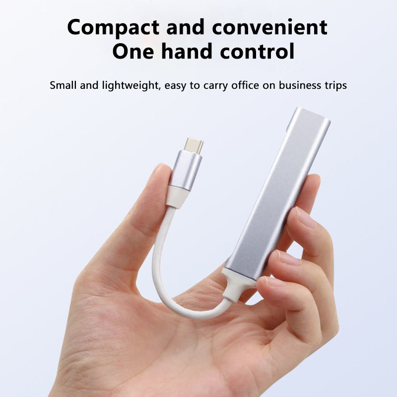 Stație de andocare Hub USB tip C 3.0 cu 4 porturi pentru PC iPad Accesorii pentru computer HUB multiport Splitter de mare viteză porturi 3.0/2.0