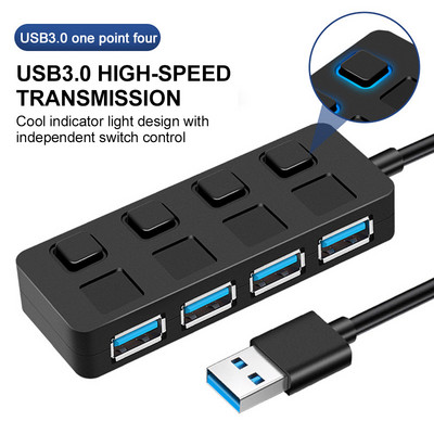 RYRA 4 porturi 5Gbps HUB de mare viteză USB 3.0 Splitter tip C Adaptor OTG pentru Macbook Pro PC Laptop Usb Hub Accesorii pentru computer