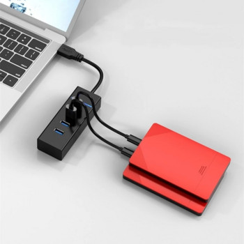 4 θύρες USB 2.0 3.0 HUB Splitter Επέκταση υψηλής ταχύτητας για επιτραπέζιο υπολογιστή Προσαρμογέας φορητού υπολογιστή για φορτιστή πληκτρολογίου U Disk