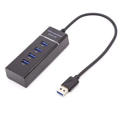 4 θύρες USB 2.0 3.0 HUB Splitter Επέκταση υψηλής ταχύτητας για επιτραπέζιο υπολογιστή Προσαρμογέας φορητού υπολογιστή για φορτιστή πληκτρολογίου U Disk