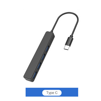 USB C HUB 2.0 Multi 4 Port USB HUB Сплитер тип C адаптер OTG за Xiaomi Macbook Pro 13 15 Air Pro PC Компютърни аксесоари