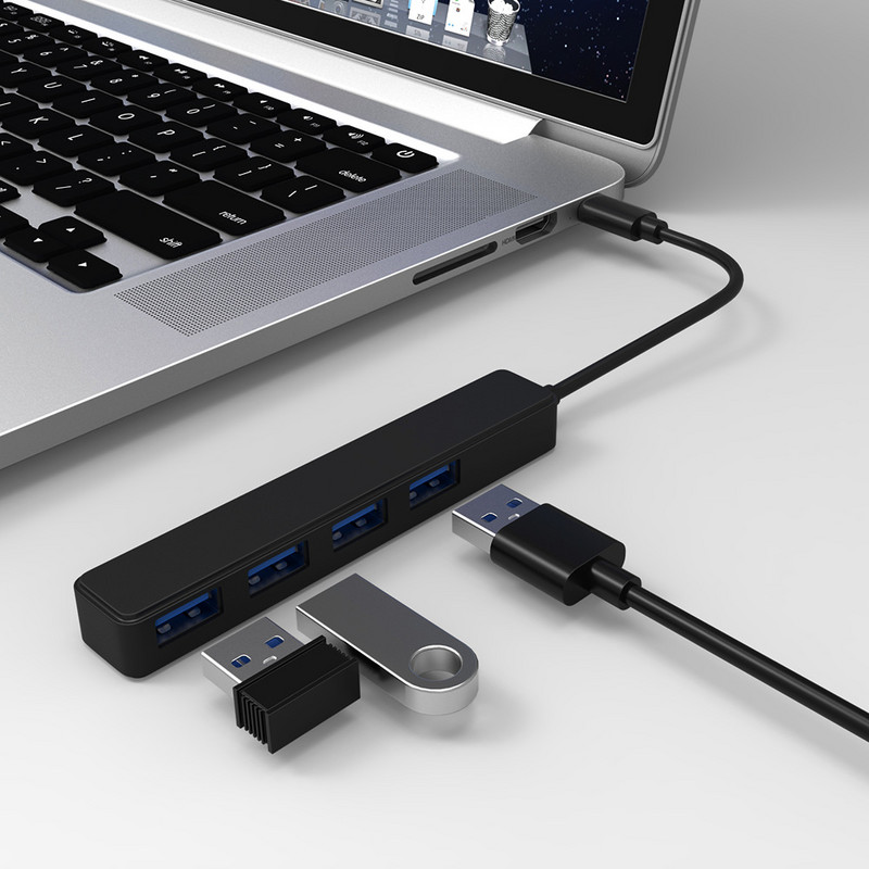 USB C HUB 2.0 Multi 4 Port USB HUB Elosztó C típusú Adapter OTG Xiaomi Macbook Pro 13 15 Air Pro számítógéphez Számítógép tartozékok