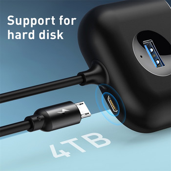 Baseus USB HUB 3.0 To Multi USB Splitter Adapter 4 Port USB Charging USB for Macbook Laptop Devices USB C HUB Switch USB splitter