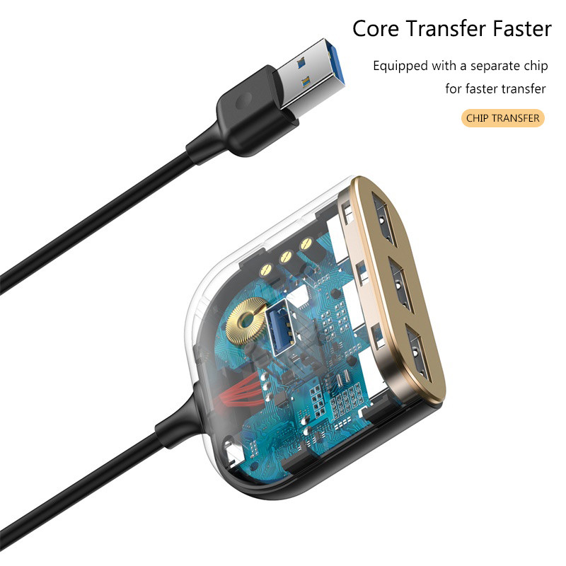 Baseus USB HUB 3.0 na Multi USB razdjelnik adapter 4 porta USB punjenje za Macbook prijenosne uređaje USB C HUB Switch USB razdjelnik