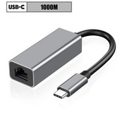 100/1000Mbps USB C vanjski Ethernet adapter Mrežna kartica tipa C na RJ45 LAN žičani internetski kabel za MacBook PC Windows 7 8 10