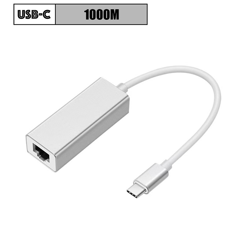 100/1000Mbps USB C vanjski Ethernet adapter Mrežna kartica tipa C na RJ45 LAN žičani internetski kabel za MacBook PC Windows 7 8 10