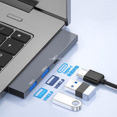3-Port USB Hub 3.0 2.0 USB/Type C Splitter Prijenosno računalo Dodaci za prijenosna računala Aluminijska legura Multi Extender Gadget
