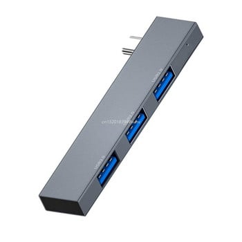 Διανομέας USB 3 θυρών 3.0 2.0 USB/Type C Splitter φορητός υπολογιστής φορητός υπολογιστής Αξεσουάρ Αξεσουάρ κράματος αλουμινίου Multi Extender Gadget