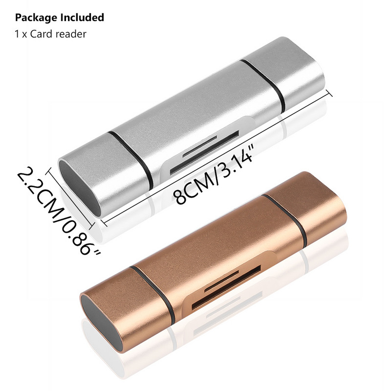 SD kortelių skaitytuvas USB C kortelių skaitytuvas 3 viename USB 3.0 TF/Mirco SD išmanusis atminties kortelių skaitytuvas C tipo OTG Flash Drive kortelių skaitytuvo adapteris