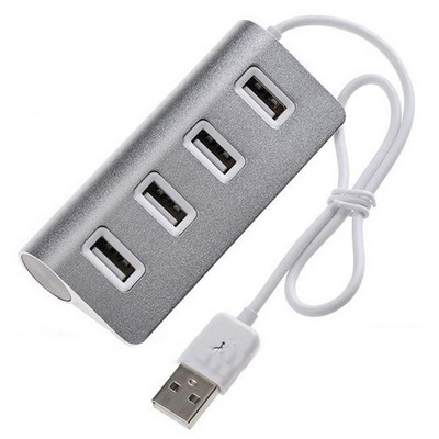 RYRA 4 az 1-ben USB 2.0 hub kábellel alumíniumötvözet USB elosztó adapter hordozható adat mini hub Macbook Air laptop PC táblagéphez