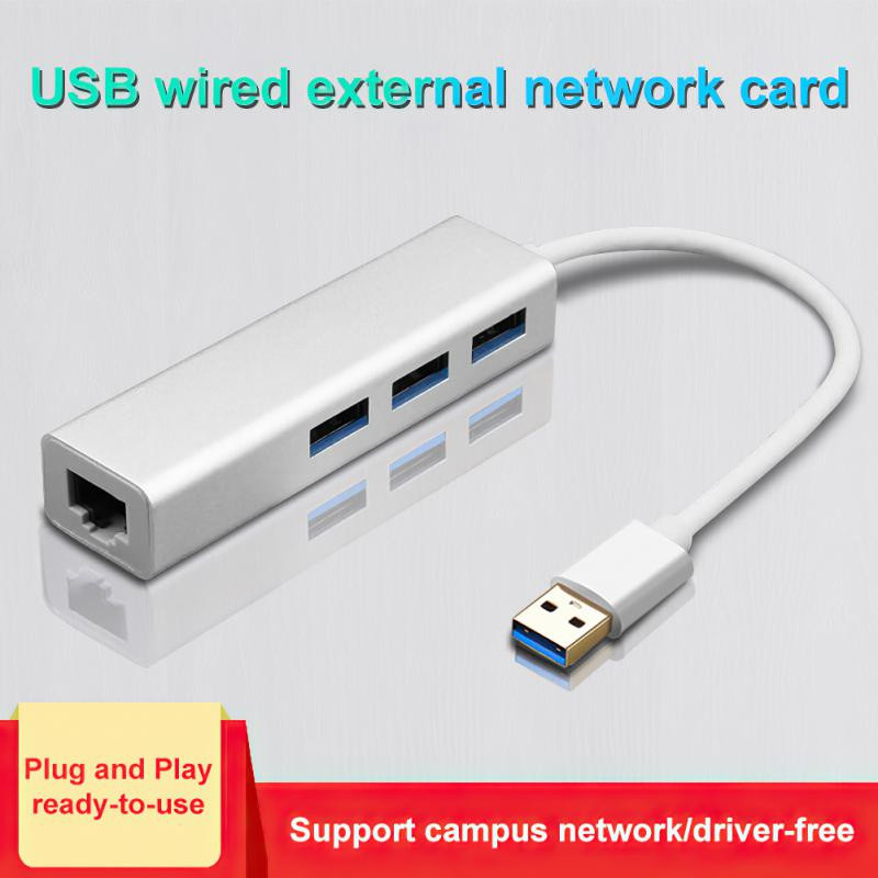 3 USB pieslēgvietas C tipa USB uz Ethernet adapteris 3.0 2.0 datu centrmezgls, C tipa dokstacija 5 gbps ar portatīvo saderīgo sadalītāju mini
