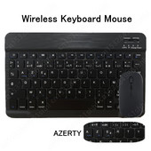 Bezvadu Clavier Azerty tastatūras peles planšetdatora mobilais tālrunis, kas paredzēts Apple iPad 9 paaudzes Xiaomi Pad 5 Lenovo Huawei tastatūrai