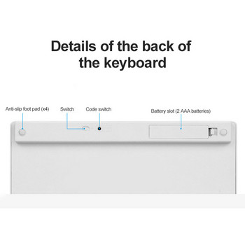 RYRA Универсална Bluetooth-съвместима клавиатура Таблет Безжична клавиатура За IOS Android Windows IPad Телефон Таблет