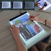 A5-ös LED-es világítópad gyémántfestéshez Artcraft nyomkövető fénydoboz tábla digitális táblagépek harmadik fokozatú fényerőszabályzó rajz festőasztalhoz
