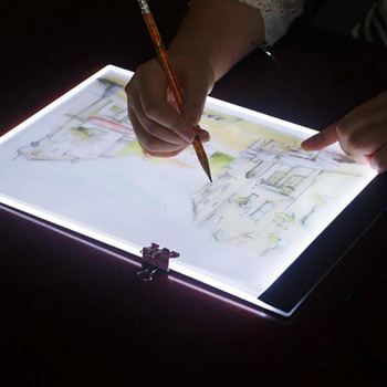 Α5 LED φωτιστικό μαξιλαράκι για ζωγραφική με διαμάντια Artcraft Tracing Light Box Board Ψηφιακά tablet Third Gear Dimming Drawing Drawing Table Painting