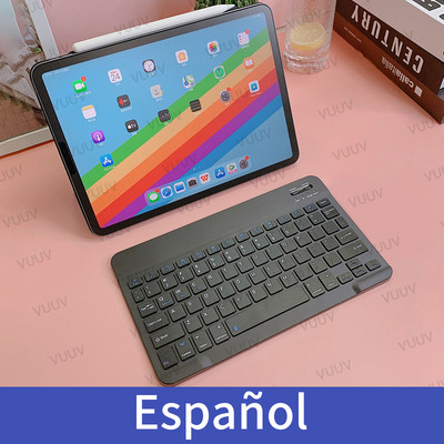 španjolska Bluetooth-kompatibilna tipkovnica za tablet telefon ruska portugalska Android iOS mini bežična tablet tipkovnica za iPad