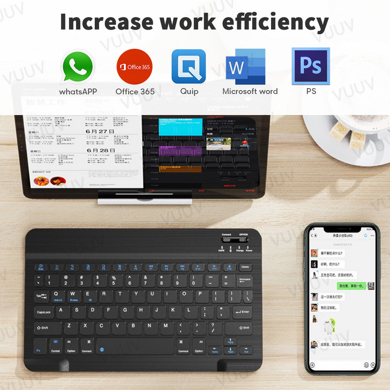 španjolska Bluetooth-kompatibilna tipkovnica za tablet telefon ruska portugalska Android iOS mini bežična tablet tipkovnica za iPad