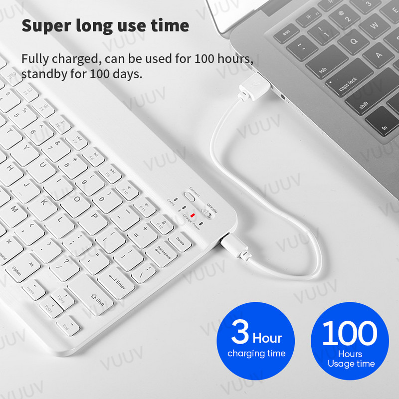 španjolska Bluetooth-kompatibilna tipkovnica za tablet telefon ruska portugalska Android iOS mini bežična tablet tipkovnica za iPad