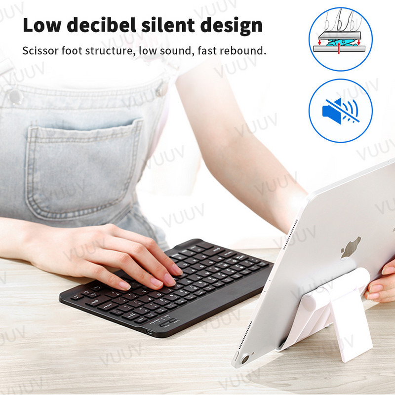 španjolska Bluetooth-kompatibilna tipkovnica za tablet telefon ruska portugalska Android iOS mini bežična tablet tipkovnica za iPad