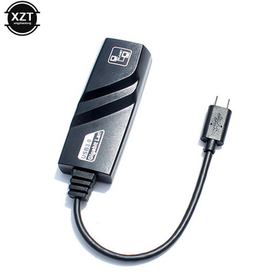 C tipo iki RJ45 tinklo plokštė 10/100/1000Mbps grįžtamasis USB 3.1 sąsaja su RJ45 Gigabit Ethernet LAN tinklo adapteris RTL8153