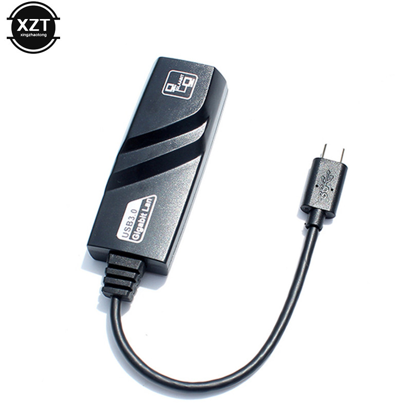 C tipo iki RJ45 tinklo plokštė 10/100/1000Mbps grįžtamasis USB 3.1 sąsaja su RJ45 Gigabit Ethernet LAN tinklo adapteris RTL8153