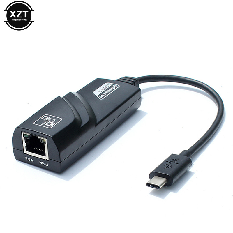 C tipo iki RJ45 tinklo plokštė 10/100/1000Mbps grįžtamasis USB 3.1 sąsaja su RJ45 Gigabit Ethernet LAN tinklo adapteris RTL8153