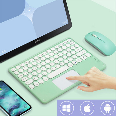 Подходяща комбинация от безжична Bluetooth клавиатура и мишка за iPad за iPad Xiaomi Samsung Huawei Tablet Android IOS Windows