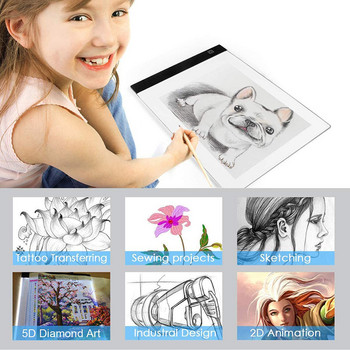Elice A4 LED Light Pad for Diamond Painting, USB Powered Light Board Digital Graphics Tablet for Drawing Pad Art Painting Board