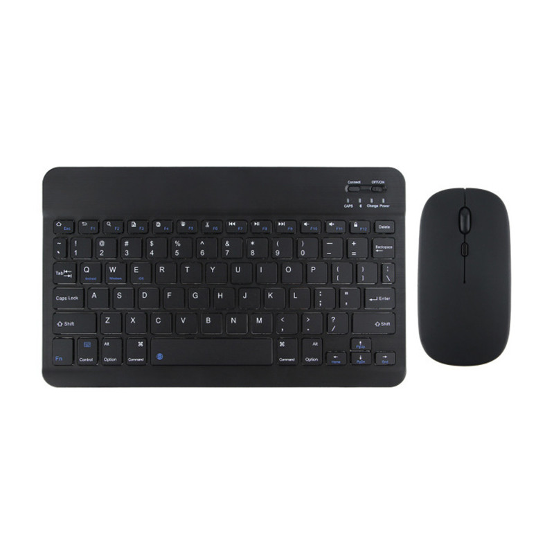 „Bluetooth“ belaidė klaviatūra planšetiniam kompiuteriui „ipad“ ispaniška klaviatūra ir pelė „Mini“ rusiškos klaviatūros rinkinys, skirtas „ipad Pro 12 9 Air 4 S6 Lite“