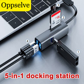 C tipa USB C HUB dokstacijas 3.0 5 portu vairāku sadalītāju adapteris Xiaomi Huawei Macbook Pro Air Pro automašīnas datora USB paplašinātājam