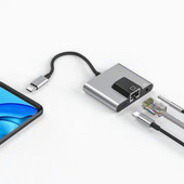 Mobilni telefon Laptop Hub velike brzine PD Brzo punjenje USB C do 3,5 mm Audio Type-C do Ethernet LAN mrežnog adaptera