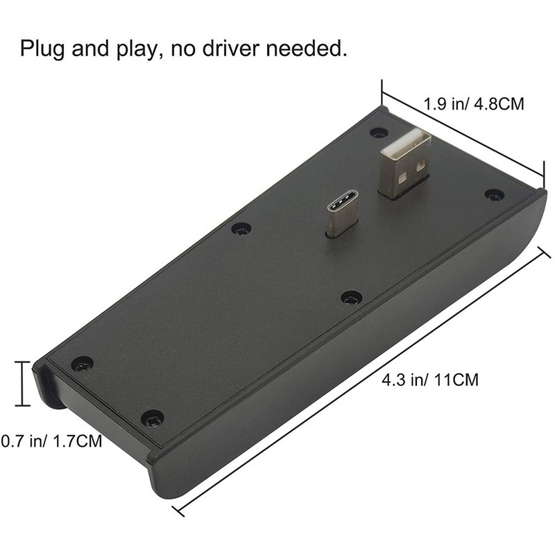 PS5 USB elosztóhoz 4 USB + 1 USB töltőporttal + 1 USB C port átalakító osztóval, USB Type C 3.1 bővítővel