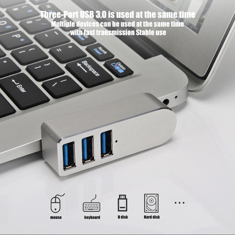 3 az 1-ben vezeték nélküli USB 3.0 hub laptop adapterhez PC számítógép USB töltő elosztó notebook elosztó támogatás Macbookhoz Dell Lenovo HP