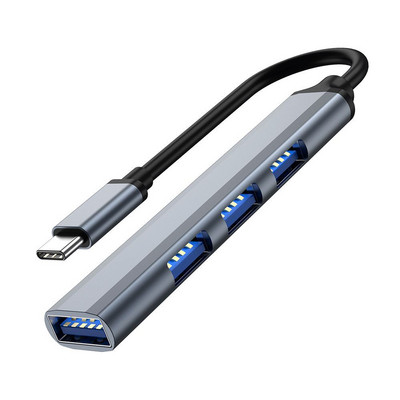 Alumíniumötvözet merevlemez-elosztó nagy sebességű OTG-adapter Type-C HUB 7 portos USB 3.0 bővítő dokkoló állomás