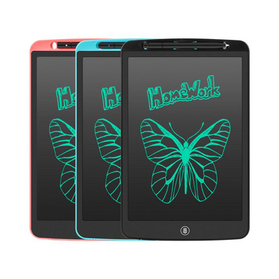 LCD grafikus írótábla 8,5/10/12 hüvelykes, hordozható intelligens elektronikus jegyzettömb rajzos kézírásos tábla vastag tollal