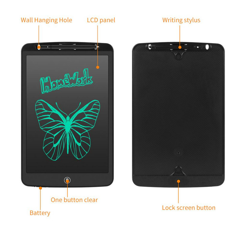 LCD grafinis rašymo planšetinis kompiuteris 8,5/10/12 colių nešiojamas išmanusis elektroninis bloknotas piešimo ranka rašymo lenta su storu rašikliu