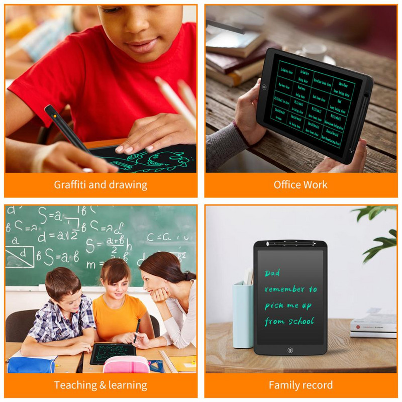 LCD grafinis rašymo planšetinis kompiuteris 8,5/10/12 colių nešiojamas išmanusis elektroninis bloknotas piešimo ranka rašymo lenta su storu rašikliu