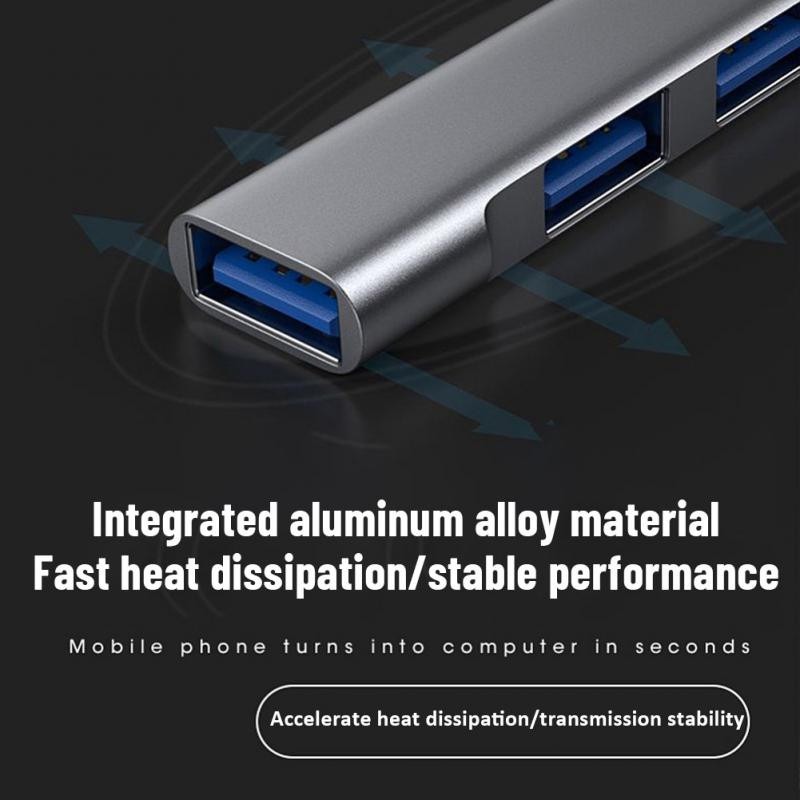 RYRA USB 3.0 Adaptor USB-C HUB Tip-c/USB 3.0/2.0 Adaptor Multi Splitter OTG 4 porturi pentru PC Laptop Telefon Macbook Accesorii USB