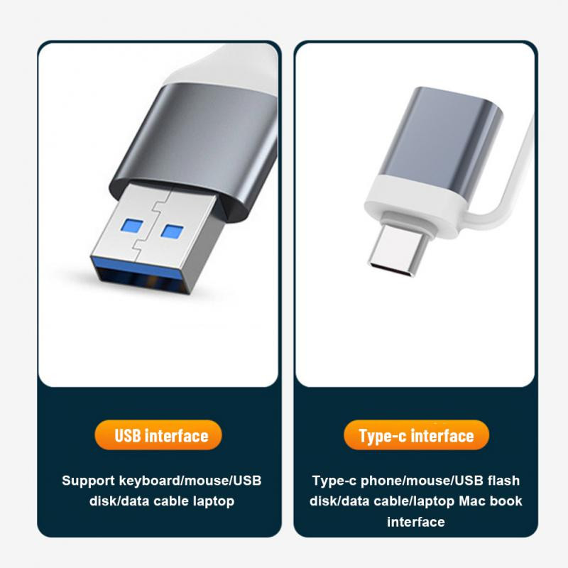 RYRA USB 3.0 Adaptor USB-C HUB Tip-c/USB 3.0/2.0 Adaptor Multi Splitter OTG 4 porturi pentru PC Laptop Telefon Macbook Accesorii USB