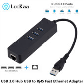 USB 3.0 na Ethernet adapter 3 porta USB 3.0 Hub s RJ45 10/100 Fast Ethernet adapterom za MacBook prijenosna računala Dodatna oprema