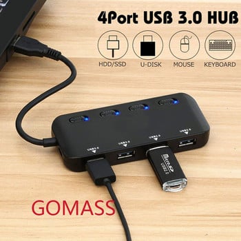 High Speed Type-C USB3 0 HUB Multi USB Splitter 4 Ports Expander Multiple USB Expander Αξεσουάρ υπολογιστή για φορητό υπολογιστή