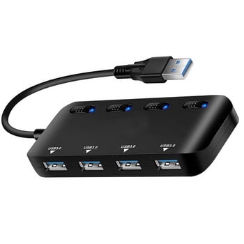 Високоскоростен Type-C USB3 0 HUB Multi USB сплитер 4 порта Expander Multiple USB Expander Компютърни аксесоари за лаптоп PC