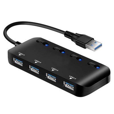 Nagy sebességű Type-C USB3 0 HUB Multi USB Splitter 4 Port Expander Több USB bővítő Számítógép-tartozékok Laptop PC-hez